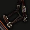 Leather Horse Headcollar Orange Piping