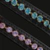 Tyffany Crystal Browband Colours Aquamarine and Violet