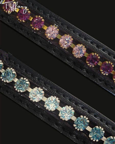 Tyffany Crystal Browband Colours Dark Light Amethyst and Indicolite