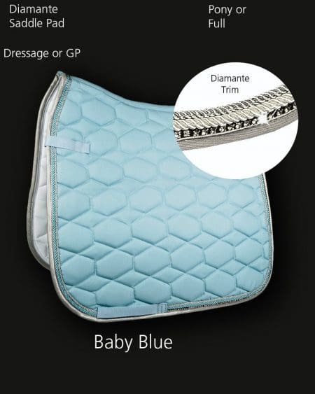 Diamante Saddle Pad Baby Blue