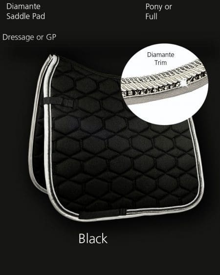 Diamante Saddle Pad Black