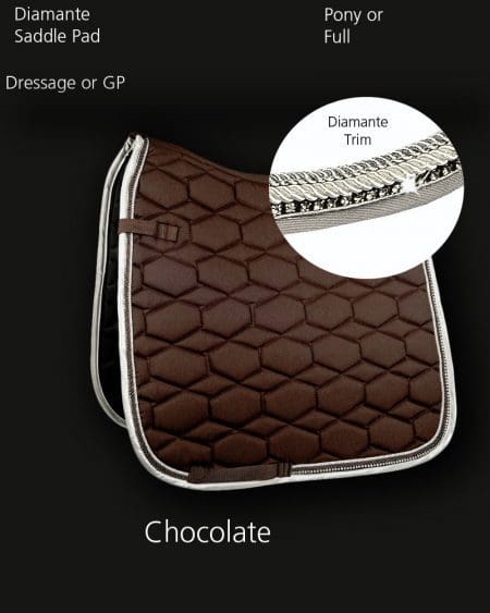 Diamante Saddle Pad Chocolate