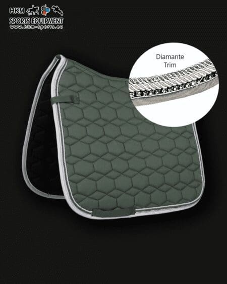 HKM Diamante Saddle Pad - Green