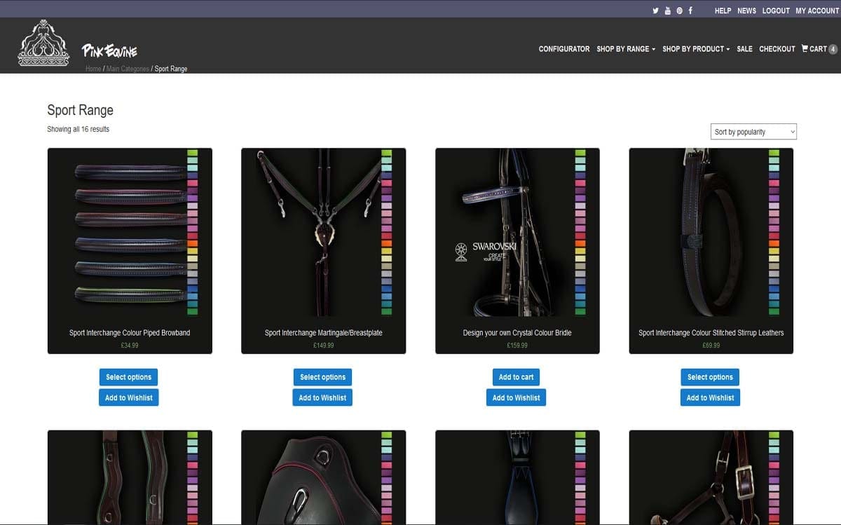 New Horse Tack Online site Launch Pink Equine