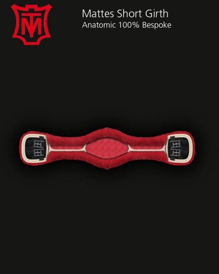 Mattes Bespoke Red Short Dressage Girth