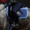 Mattes Blue combination Sheepskin Saddle Pad and Girth