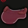 Mattes Burgundy Cotton & Sheepskin Eurofit Saddle Pad