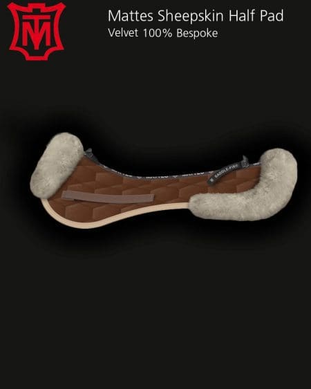 Mattes Cinnamon Velvet and Sheepskin Half Pad