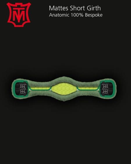 Comination Green Sheepskin Short Dessage Girth