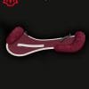 Mattes Cotton Burgundy Coloured Sheepskin Half Pad