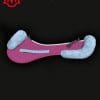 Mattes Cotton Fuschia and Light Blue Coloured Sheepskin Half Pad