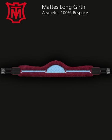 Mattes Dark red and blue long asymmetric girth