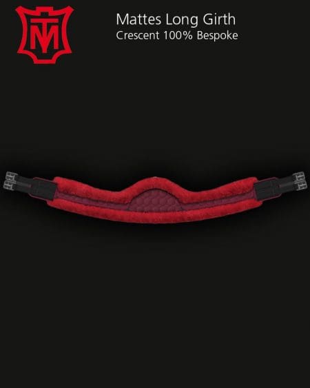 Mattes Dark Red Long Crescent Ideal Girth