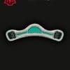Mattes Natural Sheepskin and Green Short Athletico Dressage Girth