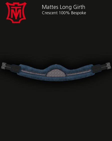 RAF Blue and Grey Sheepskin Long Crescent Girth