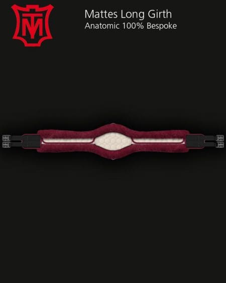 Mattes Red Long Anatomic Sheepskin Girth