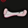 Pink and White Sheepskin Half Pad