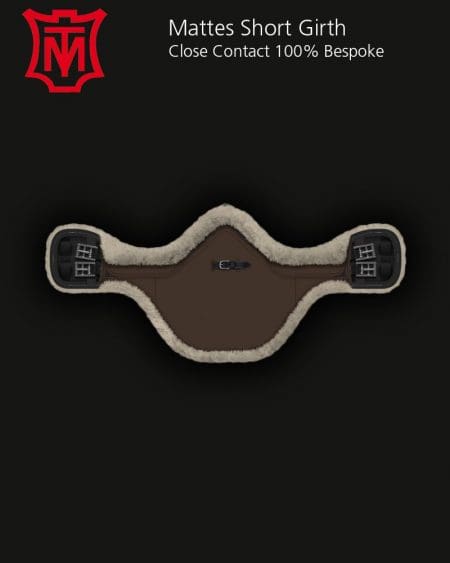 Mattes Short Jumping girth with natural sheepskin