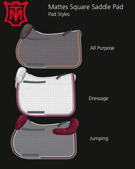 Mattes Square Saddle pad styles