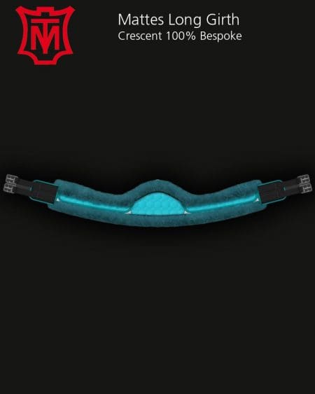 Turquoise Sheepskin Long Crescent Girth
