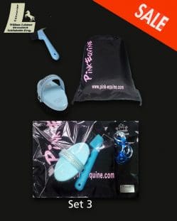 Horse Grooming Brush Crystal Blue