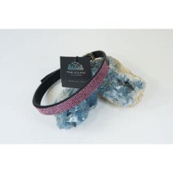 8 Liner Crystal Dog Collar - Rose 45cm