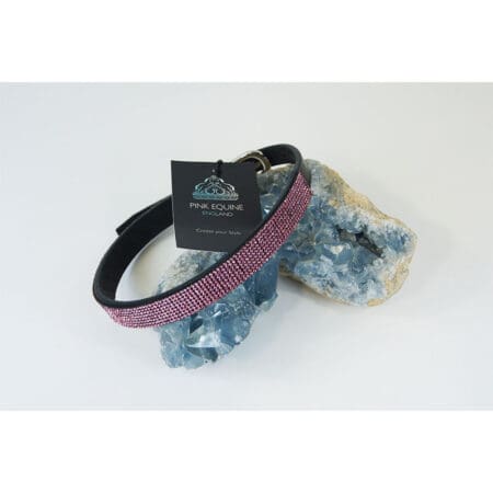Dog Collar 8 Liner with Rose Crystals