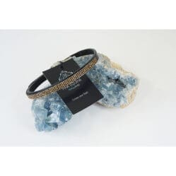 4 Liner Mini Crystal Dog Collar - Lt Colorado Topaz 35cm