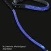 Sapphire colour crystal wave dog collar