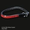 Siam Coloured Crystal Wave Dog Collar