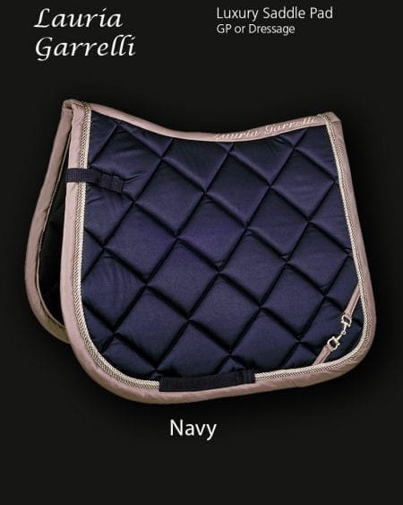 Lauria Garrelli Golden Gate Bit saddle pad Navy Blue