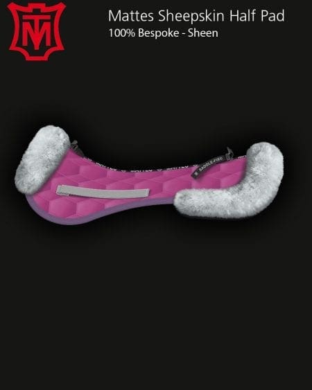 Mattes Cotton Sheen Sheepskin Half Pad Fuschia