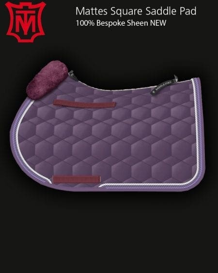 Mattes Square Cotton Sheen Sheepskin Saddle Pad Violet