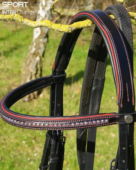 Black Red Bridle Top Part