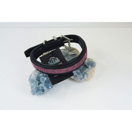 Dog Collar 8 liner with Rose Crystals SAMPLE
