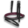 Noseband Black with Aubergine Padding - Flash