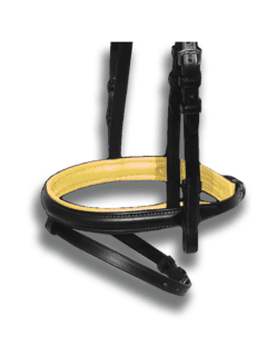 Noseband Black with Sunflower Padding - Flash