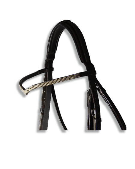 Diamond V Browband - Gold Plated