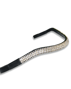 Diamond Wave Browband - Silver Plated