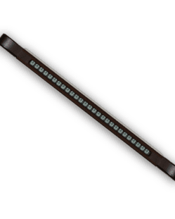 Crystal Browband Brown with Grey Padding