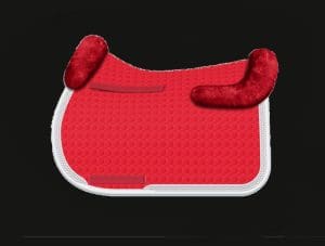 Cherry Red All Purpose Cotton Square Saddle Pad