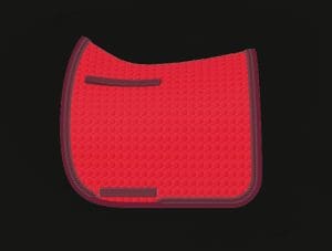 Cherry Red Dressage Cotton Square Saddle Pad