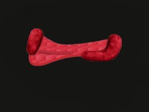 Cherry Red Dressage Sheepskin Half Pad