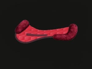 Cherry Red Jumping Sheepskin Half Pad