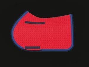 Cherry Red Show Jumping Cotton Square Saddle Pad