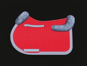 Cherry Red Show Jumping Cotton Sheepskin Saddle Pad