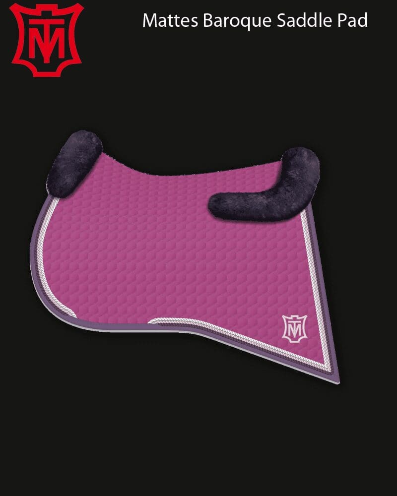 Mattes Custom Baroque Dressage Saddle Pads Pink Equine