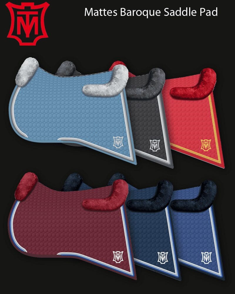 Mattes Custom Baroque Dressage Saddle Pads Pink Equine