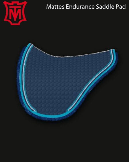 Mattes Cotton Endurance Saddle Pad Blue
