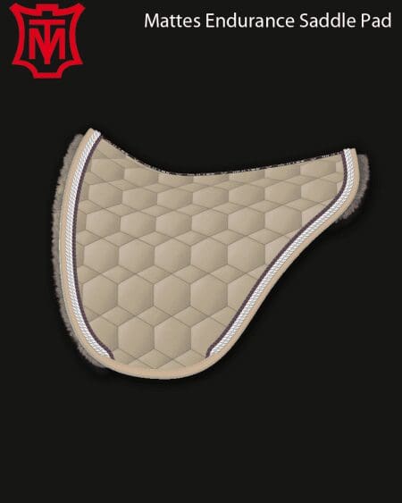Mattes Cotton Sheen Endurance Saddle Pad Beige